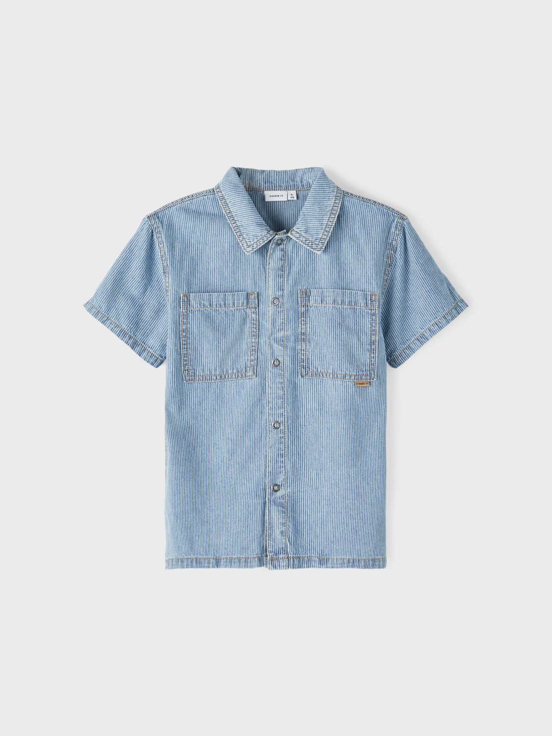 NKMSTRIPE Shirts - Light Blue Denim